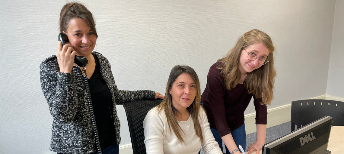 De gauche à droite : Patricia, Marjorie et Eva